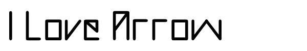 I Love Arrow font preview